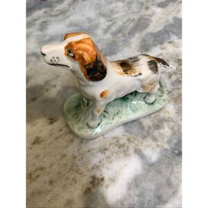 Hunting Dog Spaniel Vintage Ceramic Figurine #dog collector #Japan #20th Century